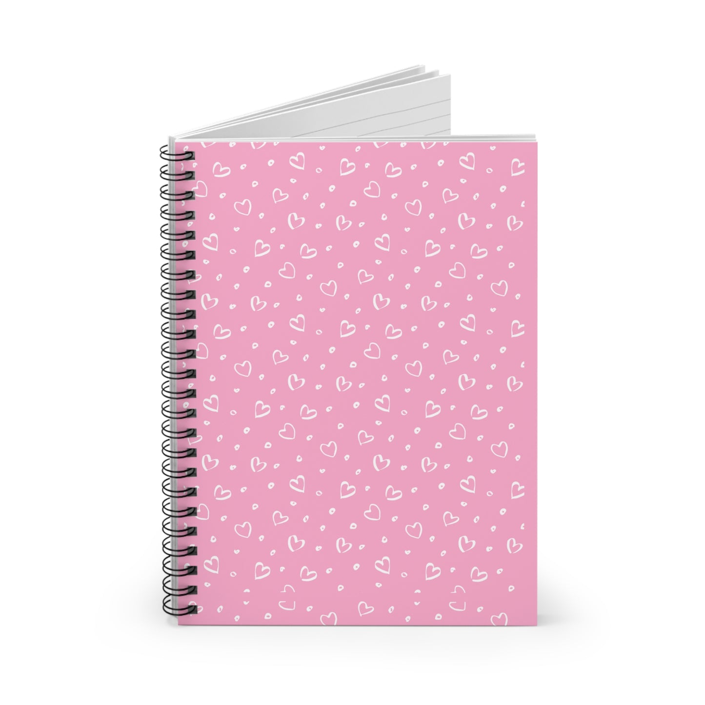 Pink Hearts Spiral Notebook