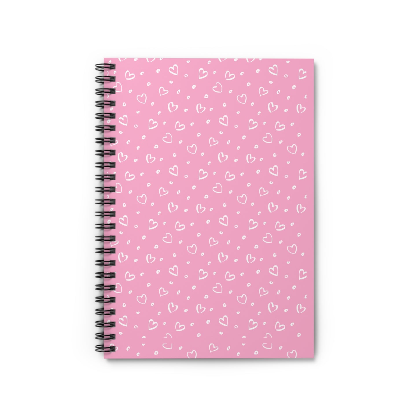 Pink Hearts Spiral Notebook